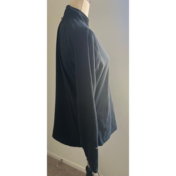 Nike Black Women’s Running Dri-Fit Active Pullover Zip Long Sleeve Shirt Top XL - Picture 6 of 13